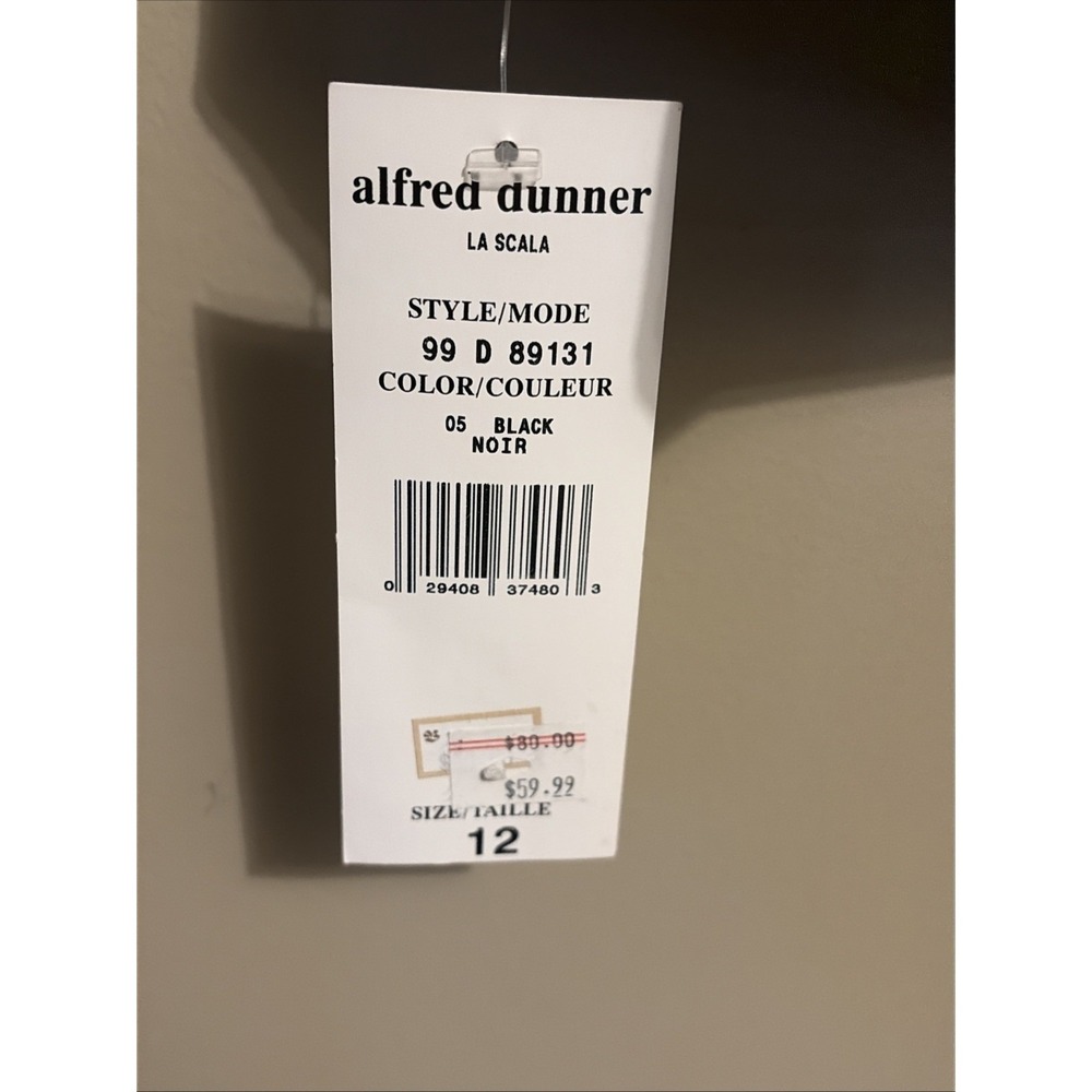 NWT VTG Alfred Dunner Women's Size 12 Blazer Jacket Black Contrast Collar USA - Picture 7 of 16